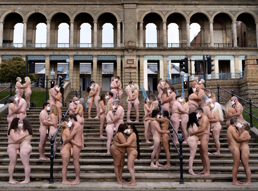 Live Art Installation Sees 2 Masked Volunteers Strip Naked At Alexandra Palace The Independent