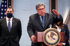 AG Bill Barr has resigned, Trump announces on Twitter