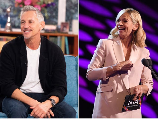 Gary Lineker remains the BBC’s highest-paid star, while Zoe Ball received a £1m pay rise this year
