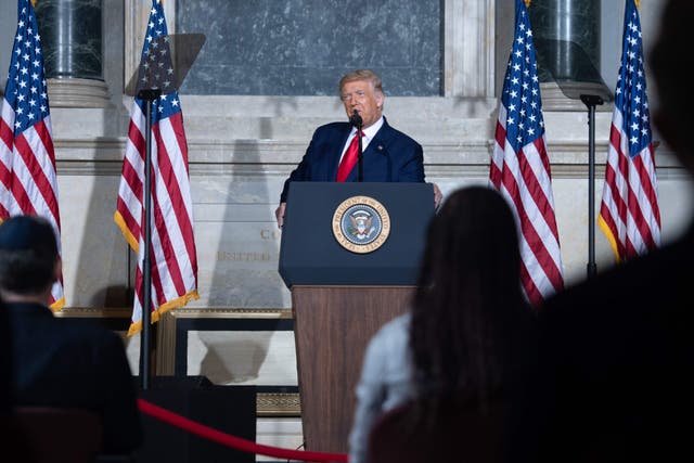 Donald Trump delivered a dark and gloomy speech at the National Archives on Thursday.