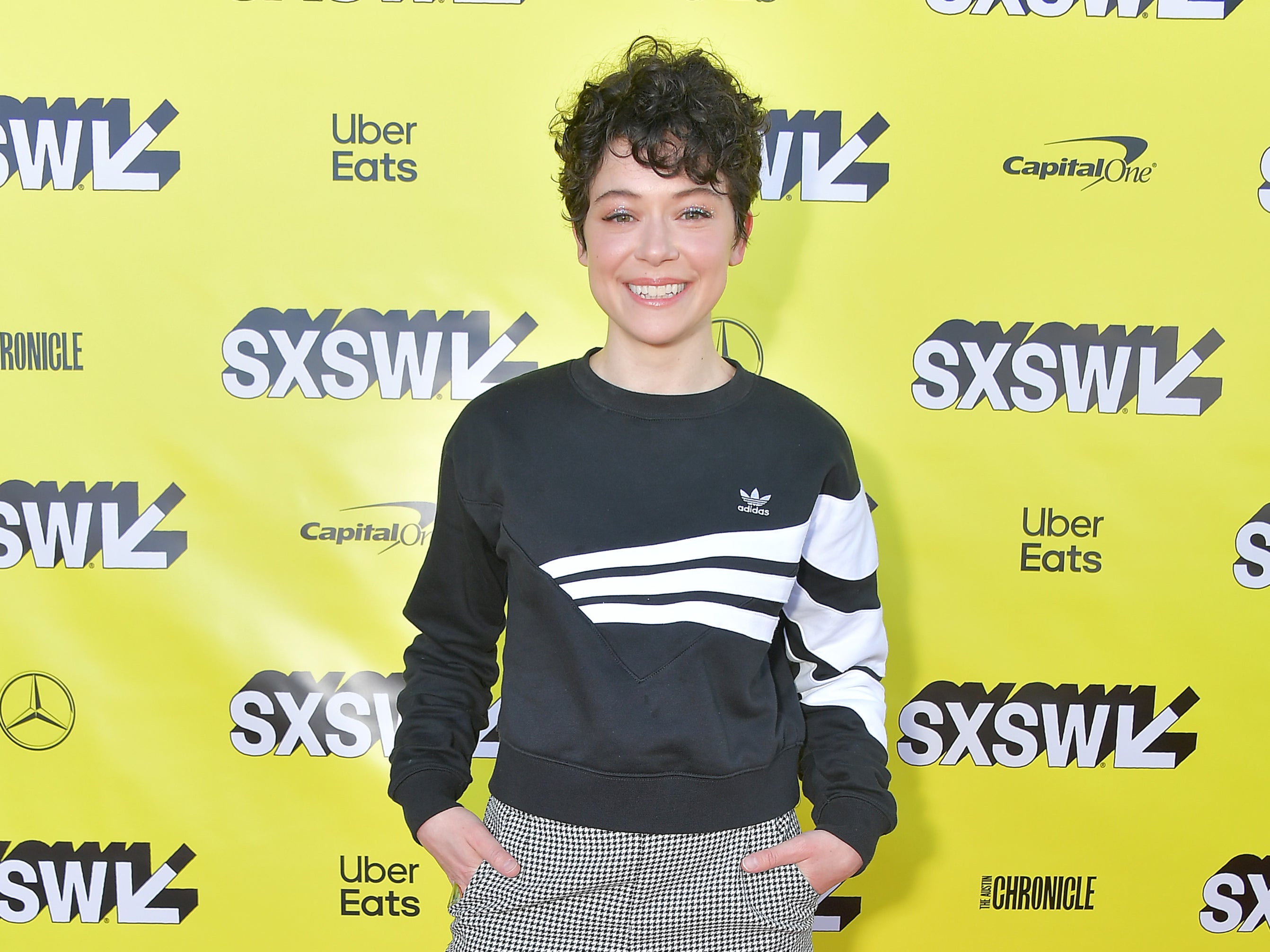 Tatiana Maslany attends the premiere of 'Pink Wall' in 2019