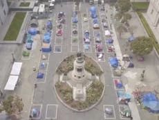 Drone footage reveals San Francisco’s looming health disaster from wildfire smoke and chronic homelessness