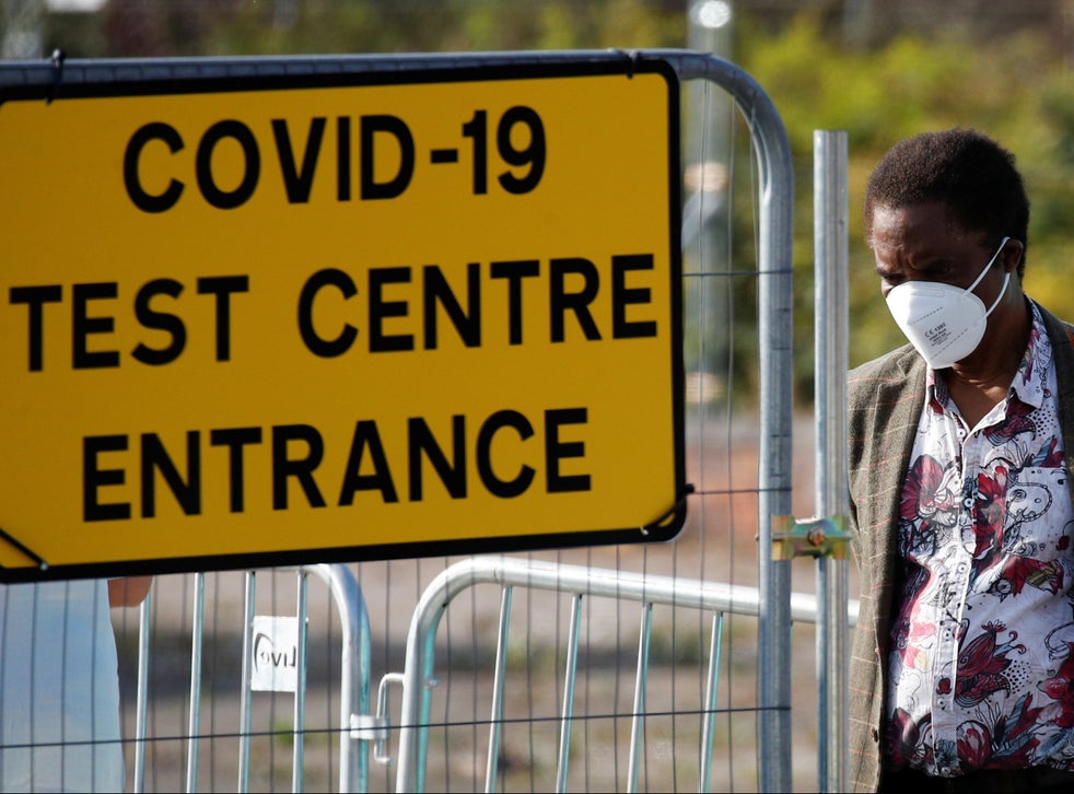 A coronavirus testing site in the UK, where diagnostic capacity is outstripped by demand