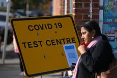 UK coronavirus news – live: New lockdown measures for millions across England, as R rate ‘as high as 1.4’