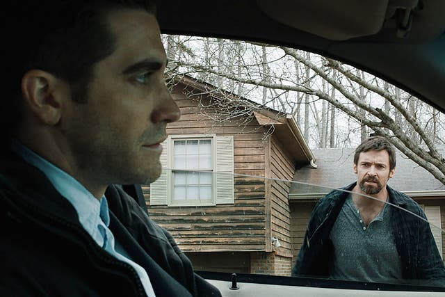 Jake Gyllenhaal and Hugh Jackman in 'Prisoners'