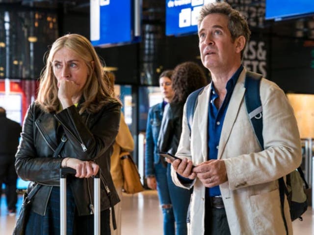 Saskia Reeves and Tom Hollander in BBC One drama 'Us'