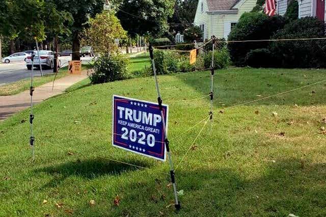 Trump Sign Electric Fence