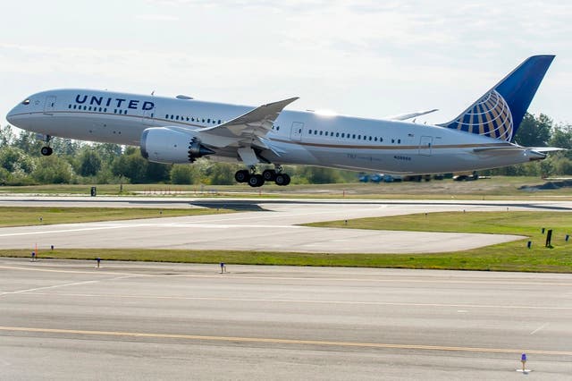 First choice: a United Airlines Boeing 787, the type flown by Dominic Raab