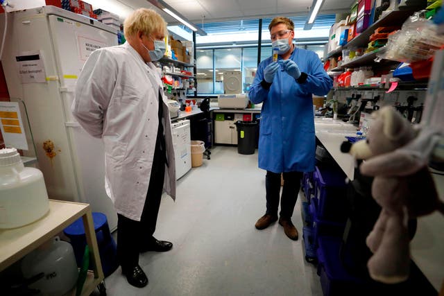 Boris Johnson visits the Jenner Institute in Oxford