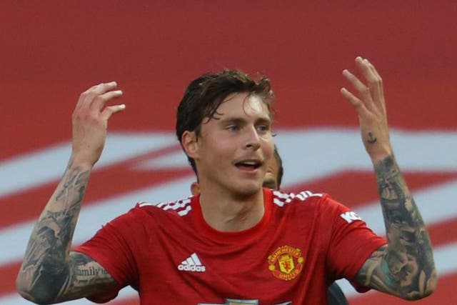 Lindelof protests after conceding a penalty