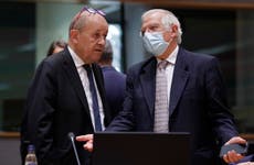 EU weighs Lukashenko sanctions, meets his Belarus opponent 