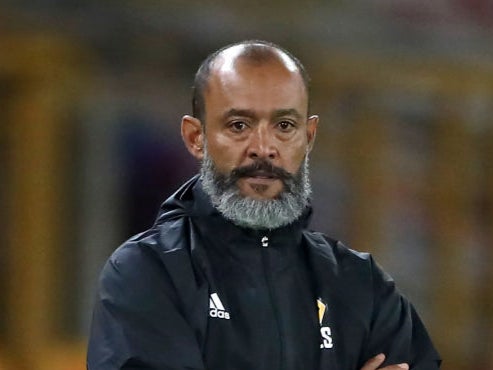 Nuno Espirito Santo watches from the touchline