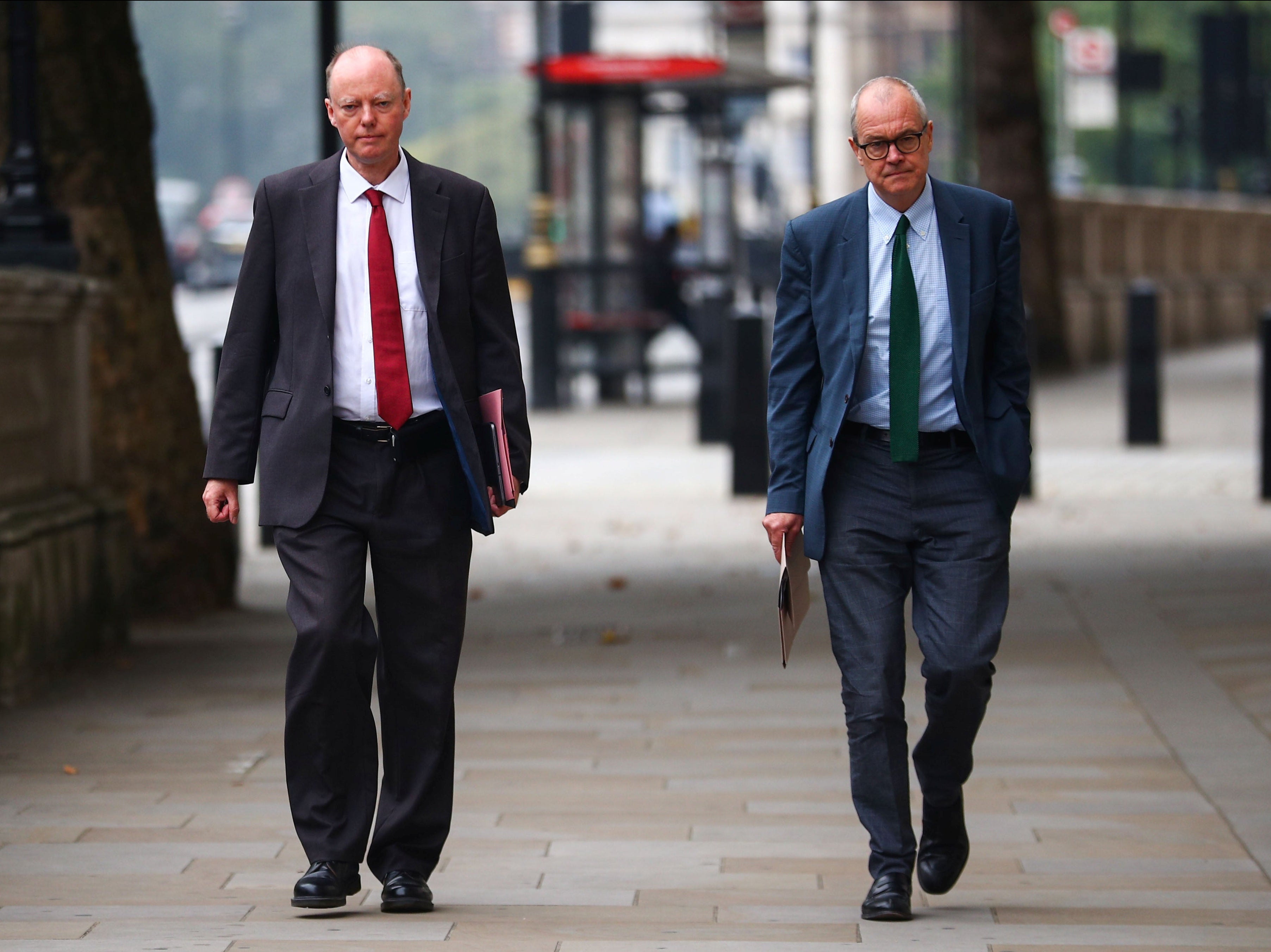 MPs have been demanding answers from Chris Whitty (left) and Patrick Vallance