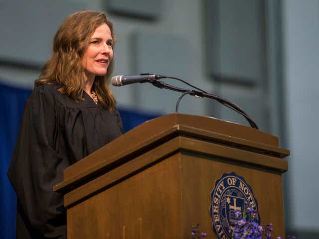 Amy Coney Barrett, a federal judge, is rumored to be on Donald Trump's shortlist to replace Ruth Bader Ginsburg on the Supreme Court. 