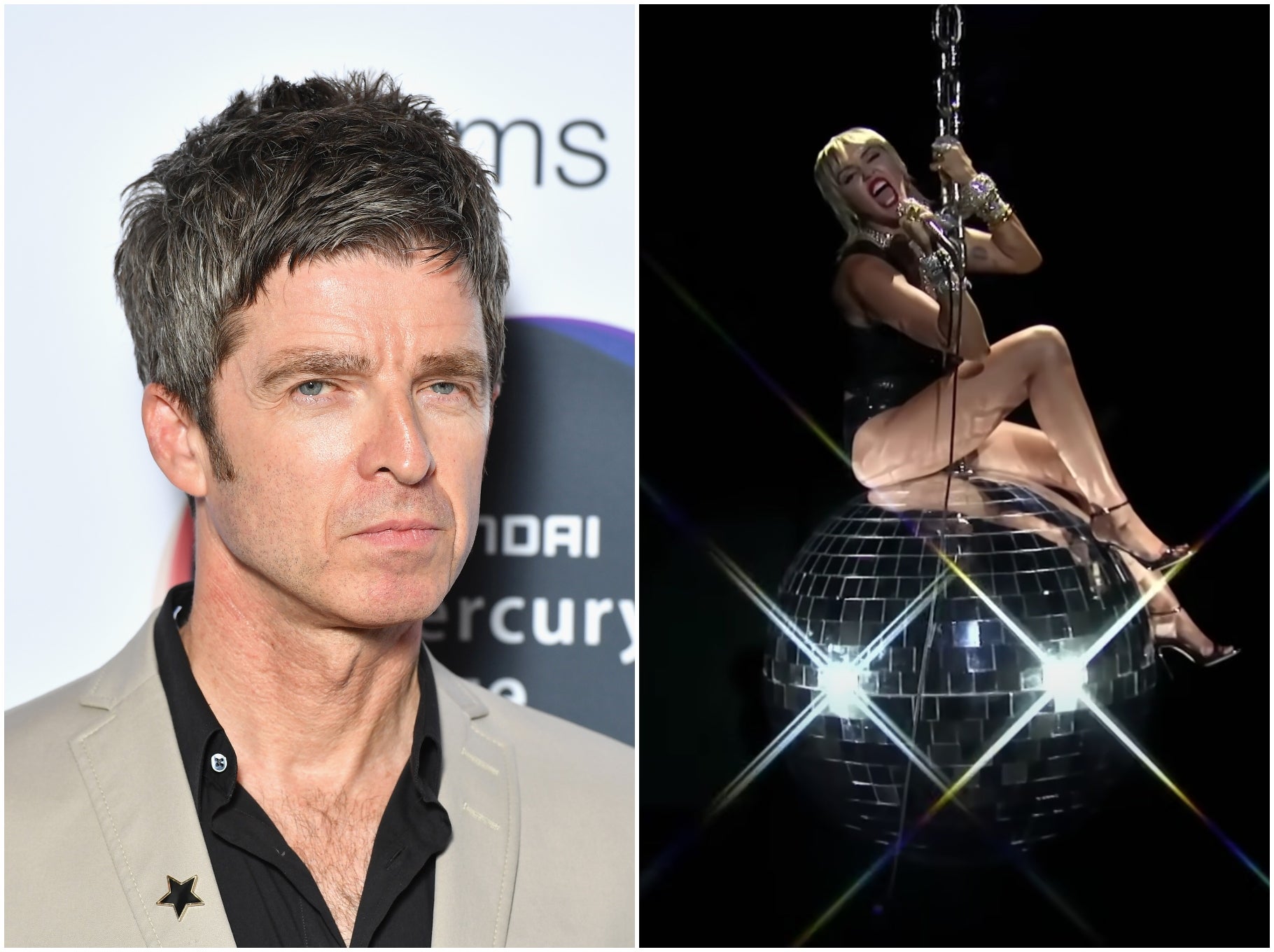 Gallagher disapproved of Miley Cyrus's performance at the MTV VMAs