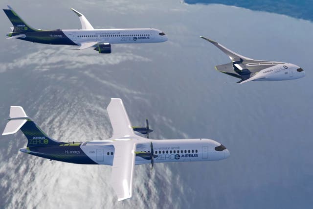 Airbus has plans for emission-free, hydrogen-powered commercial planes 