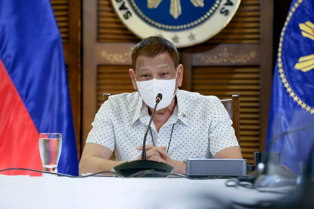Virus Outbreak Philippines Duterte