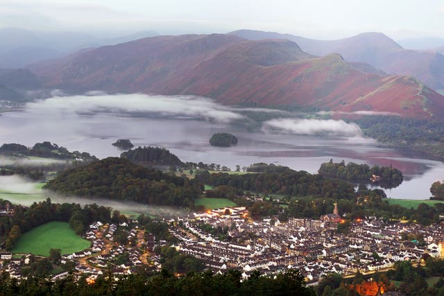 Mist as summer turns to autumn over the Lake District