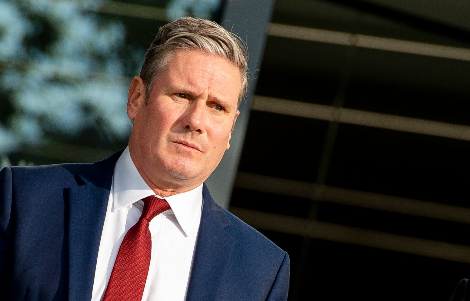 Keir Starmer, after delivering his speech to Labour’s online event