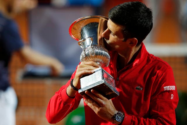 <p>Novak Djokovic won the 2020 Italian Open title</p>