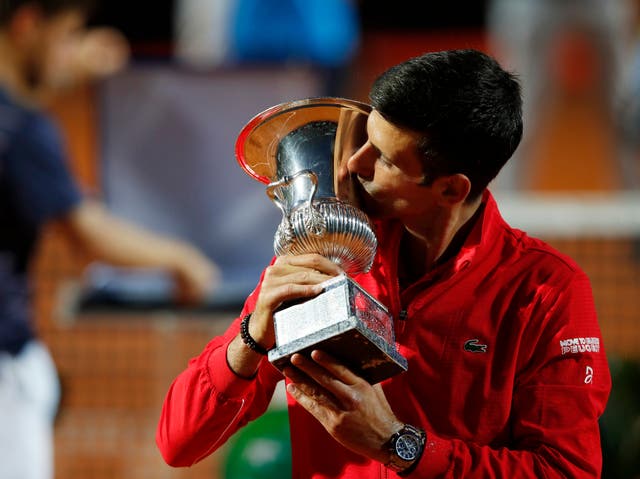 <p>Novak Djokovic won the 2020 Italian Open title</p>