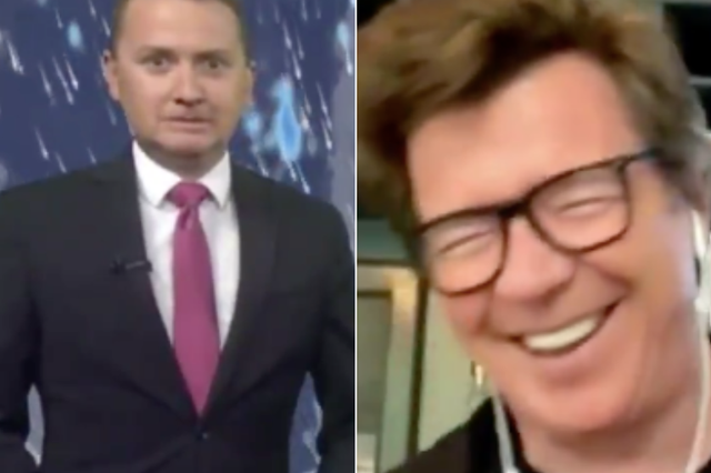 Matt Taylor and Rick Astley on 'BBC Breakfast'