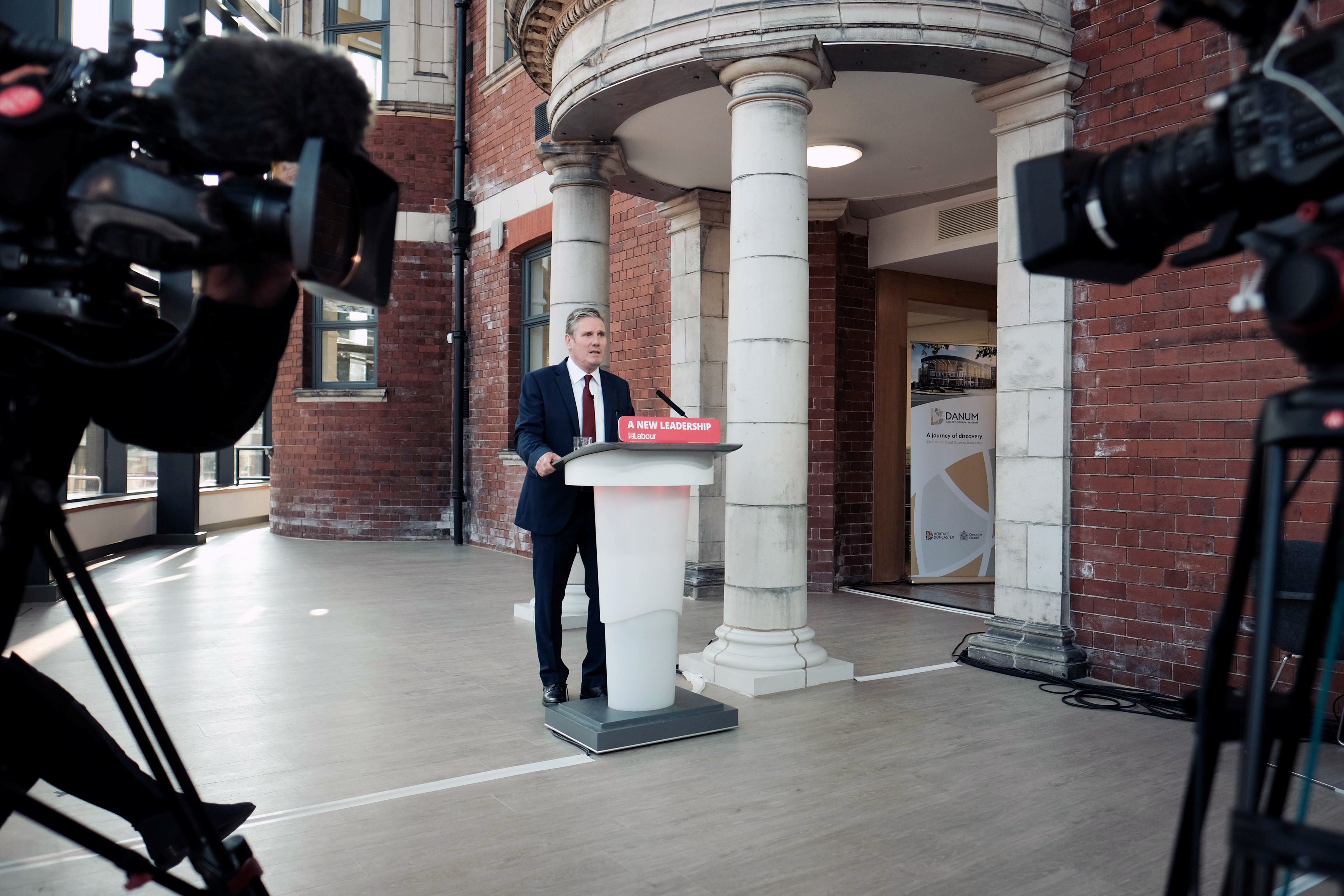 Keir Starmer claims Labour is the patriotic party in his online speech in Doncaster on Tuesday