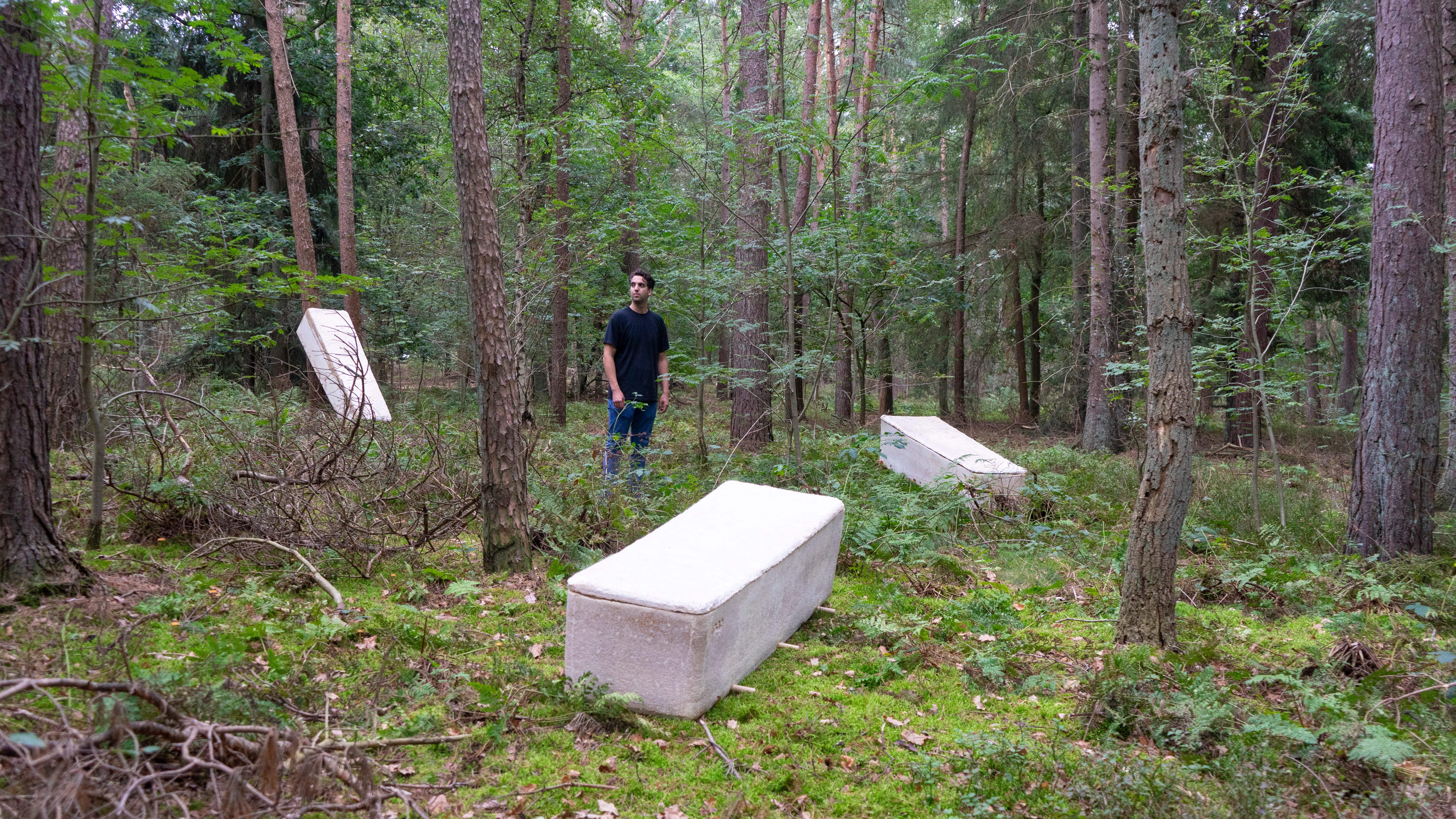 The sustainable coffin is made from the mushroom fibre mycelium
