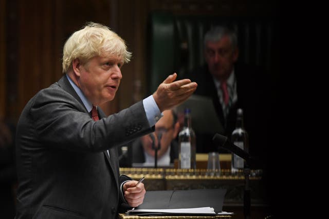 Boris Johnson answers questions following his coronavirus statement in the House of Commons