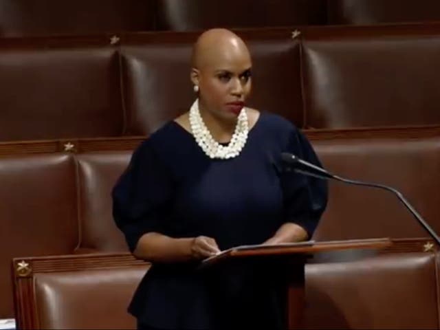 Congresswoman Ayanna Pressley gives speech about living with alopecia on House floor 