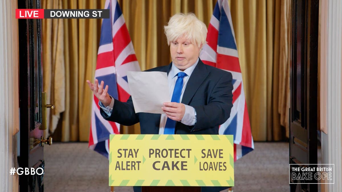 Great British Bake Off launches new series with skit mocking Boris Johnson’s coronavirus speech