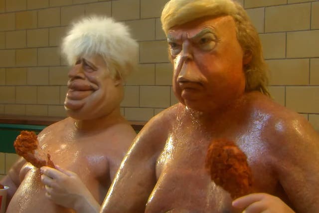 Spitting Image is back with puppets of Boris Johnson (left) and Donald Trump