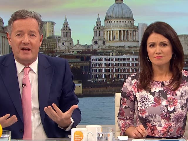 <p>Piers Morgan and Susanna Reid on ‘Good Morning Britain’</p>