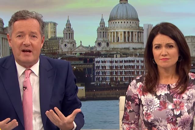 <p>Piers Morgan and Susanna Reid on ‘Good Morning Britain’</p>