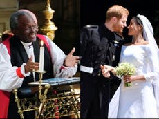 Bishop Michael Curry says he 'could feel slaves' at Prince Harry and Meghan Markle's royal wedding