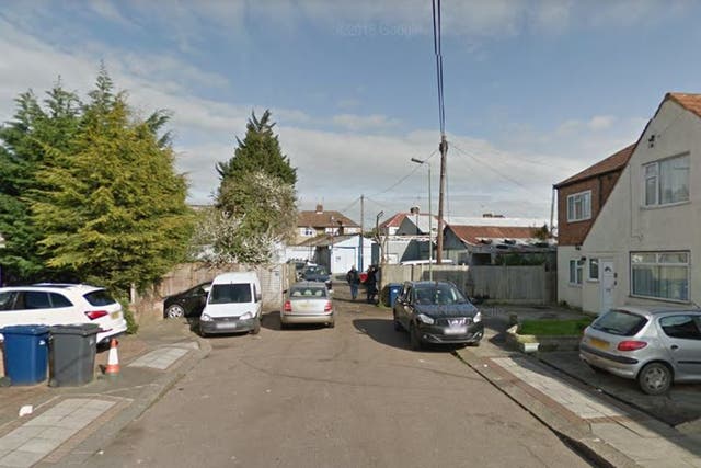 Ten police officers were injured by a corrosive substance during a drugs raid in Dale Close, Barnet