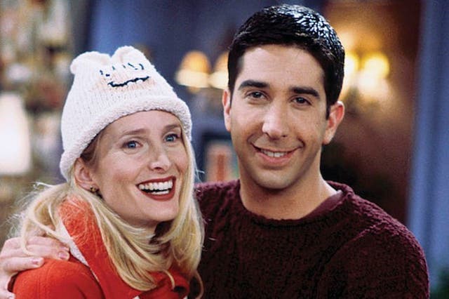 <p>Jane Sibbett and David Schwimmer in 'Friends'</p>