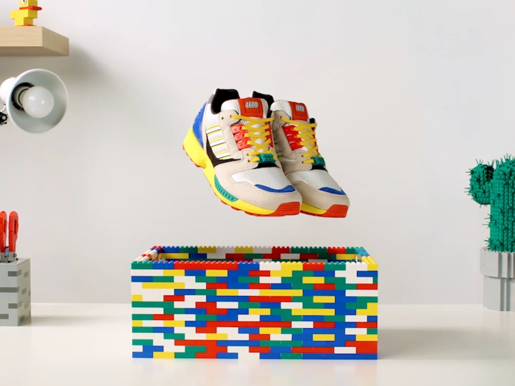 Adidas collaborates with Lego for launch of primary coloured 