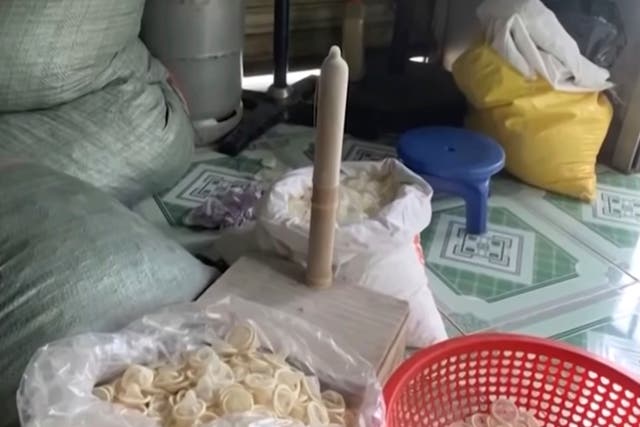 Thousands of condoms have been confiscated from a warehouse near Ho Chi Minh City