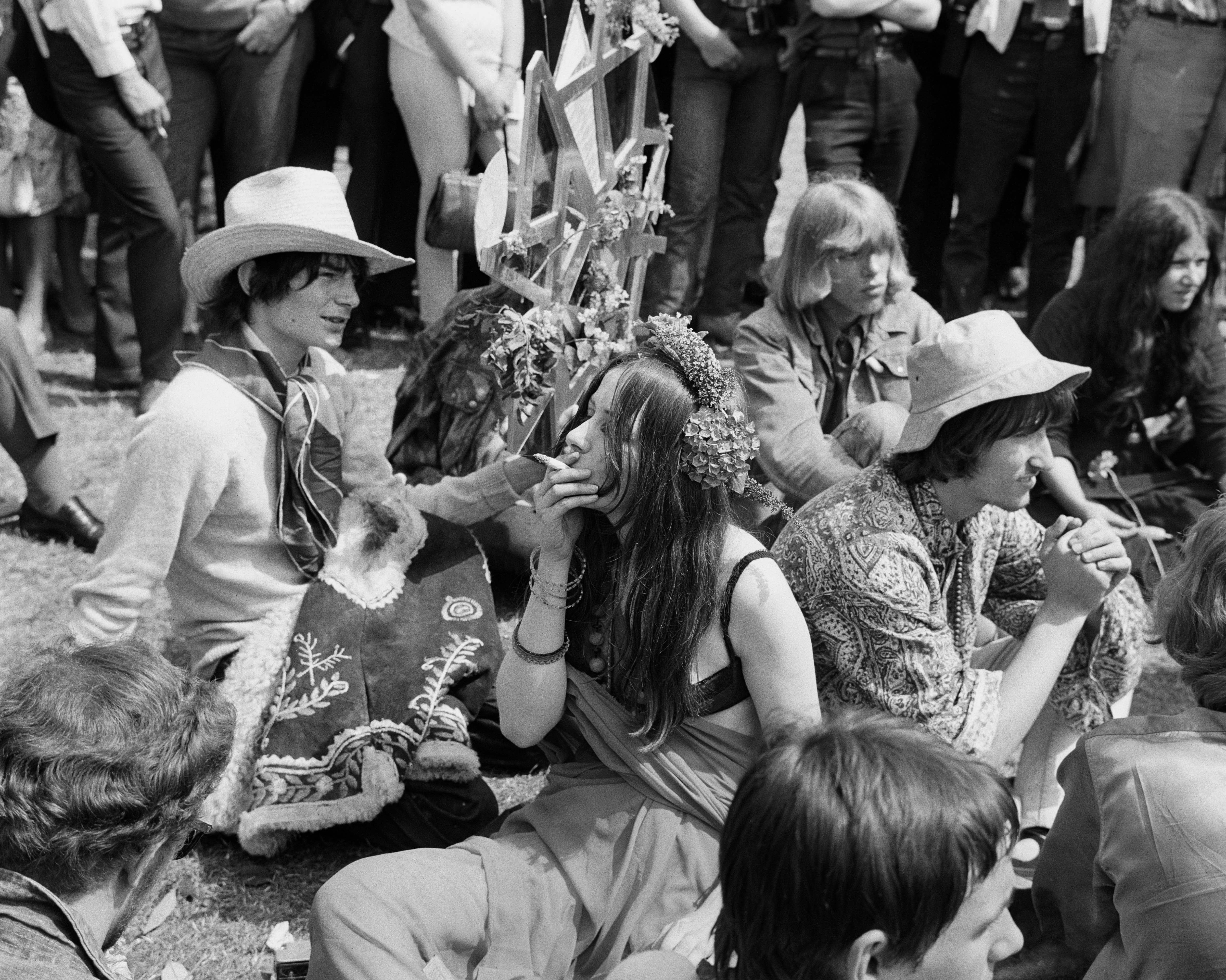 Speaker’s Corner in Hyde Park became a smoker’s paradise in the late Sixties, with London’s flower children gathering to support a campaign to legalise hashish and marijuana