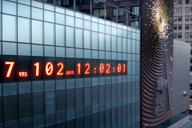 <p>The climate clock has been installed in Union Square, New York City to show just how long the planet has to prevent climate change from becoming irreversible</p>