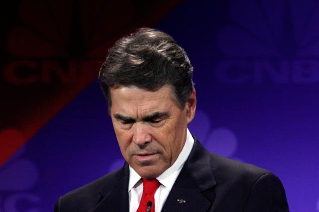 Former Texas Governor Rick Perry loses his train of thought during a 2012 Republican primary debate, a moment that went on to define his doomed campaign.