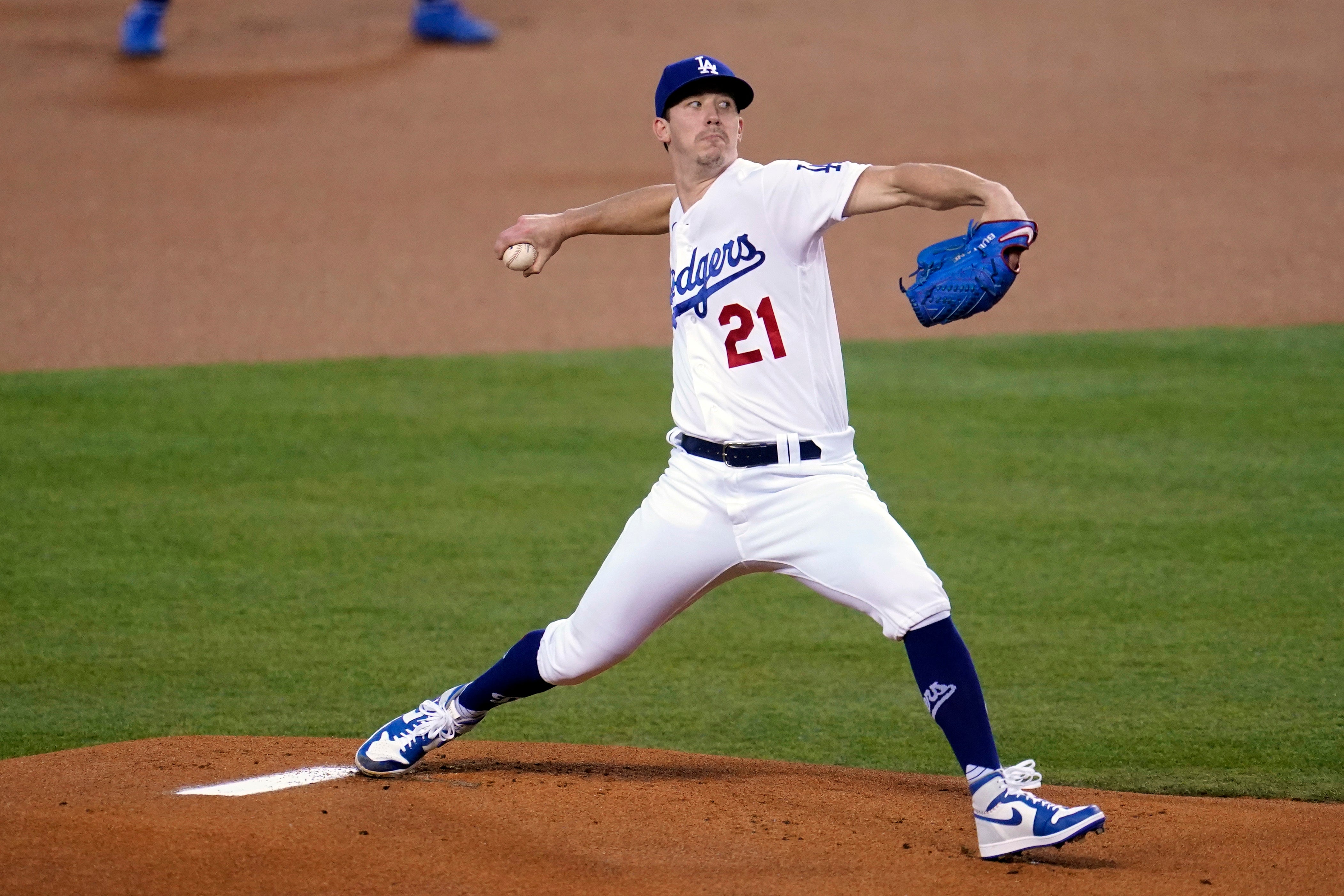 Signed 2020 World Series Walker Buehler Card 