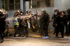 Portland protest declared unlawful after union building set on fire