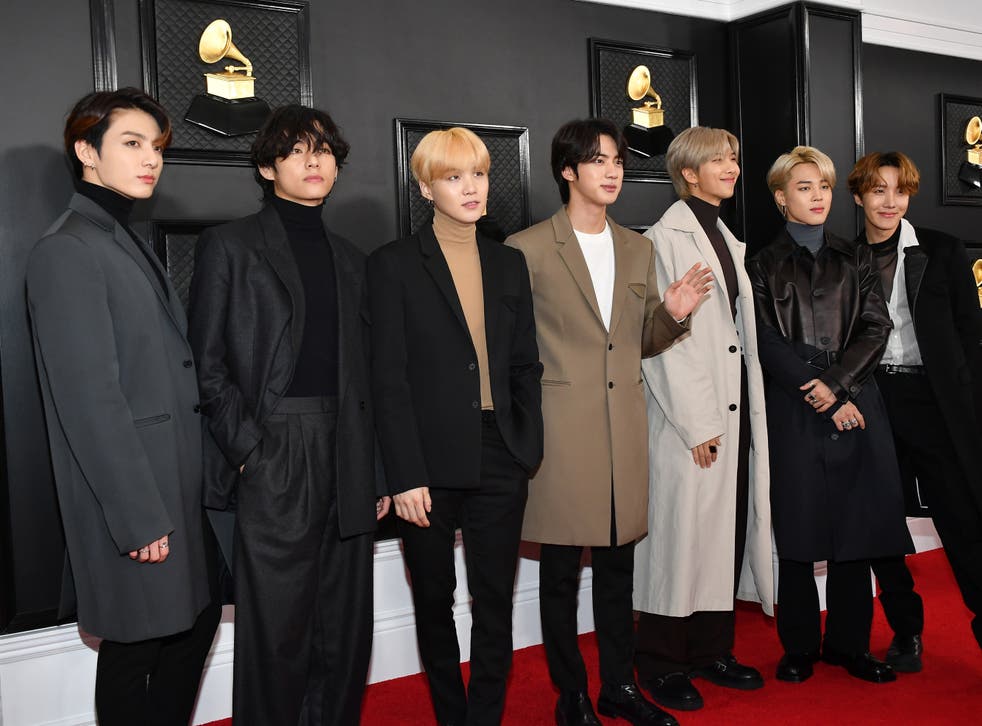 BTS attend the 2020 Grammy Awards