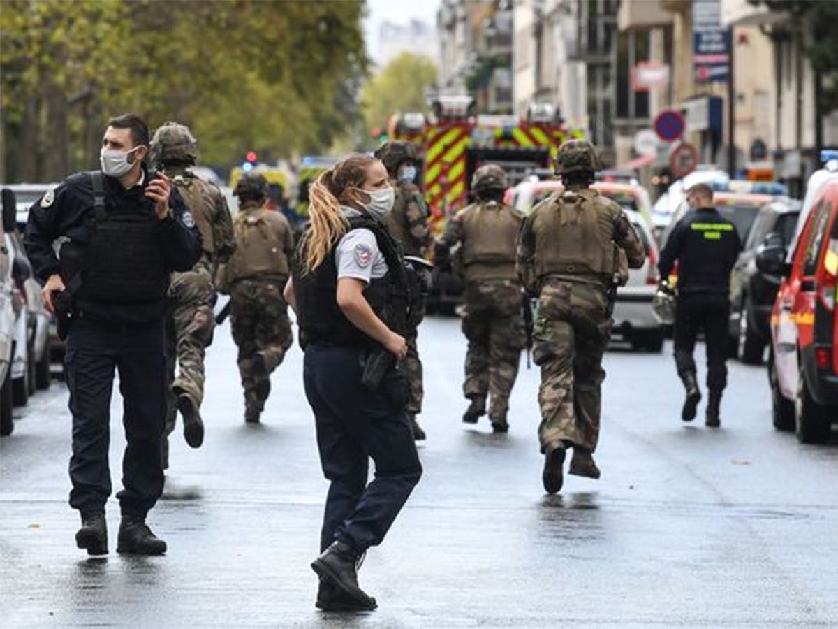 Charlie Hebdo: Two stabbed outside magazine’s former offices in Paris after cartoons republished