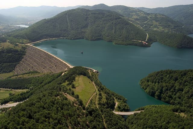 Gazivoda/Ujamn Lake, on the border between Serbia and Kosovo