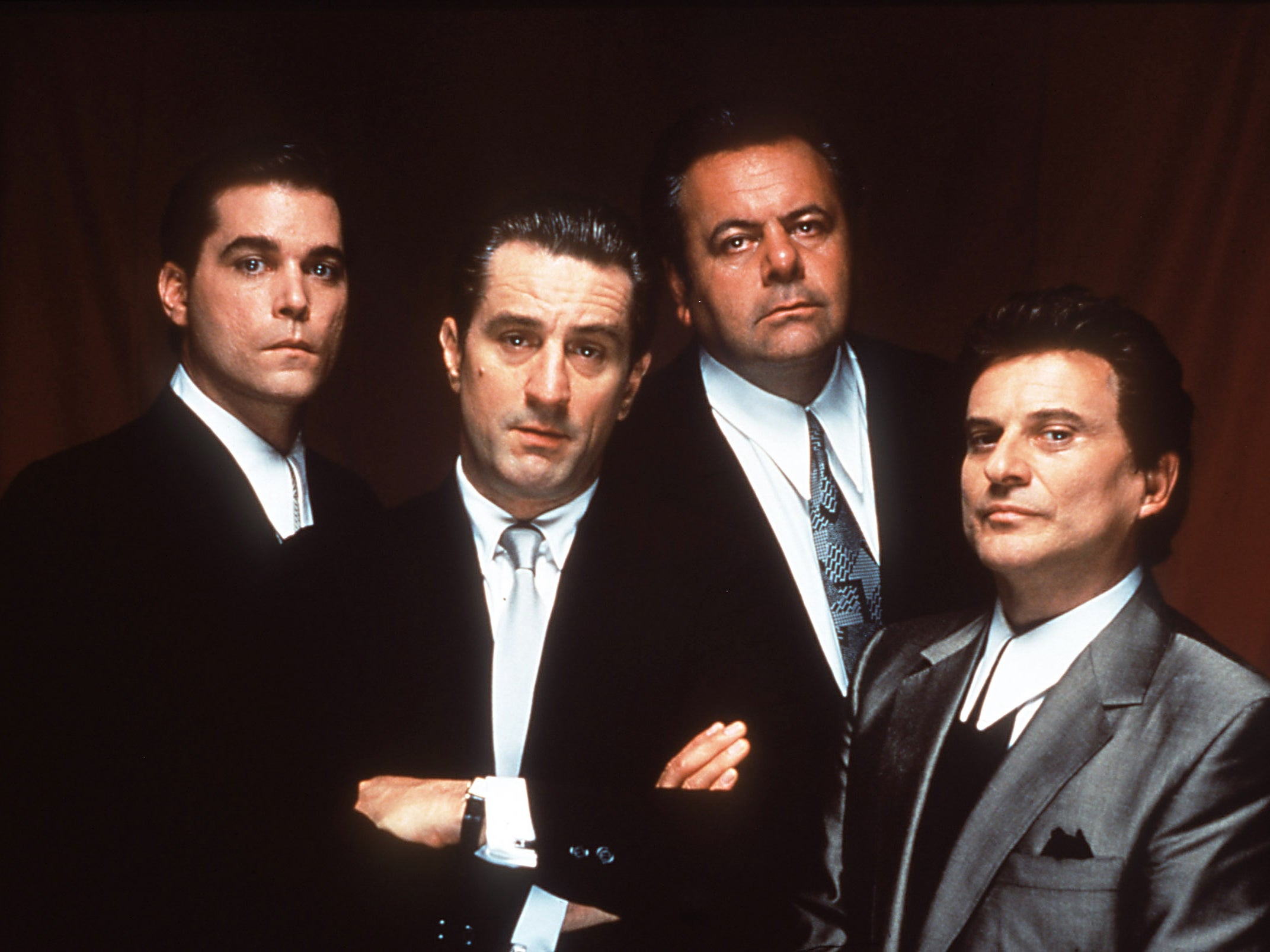 From left to right: Ray Liotta, Robert De Niro, Paul Sorvino and Joe Pesci in 'Goodfellas'