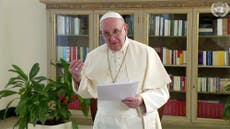 Pope tells UN that coronavirus pandemic is opportunity for change