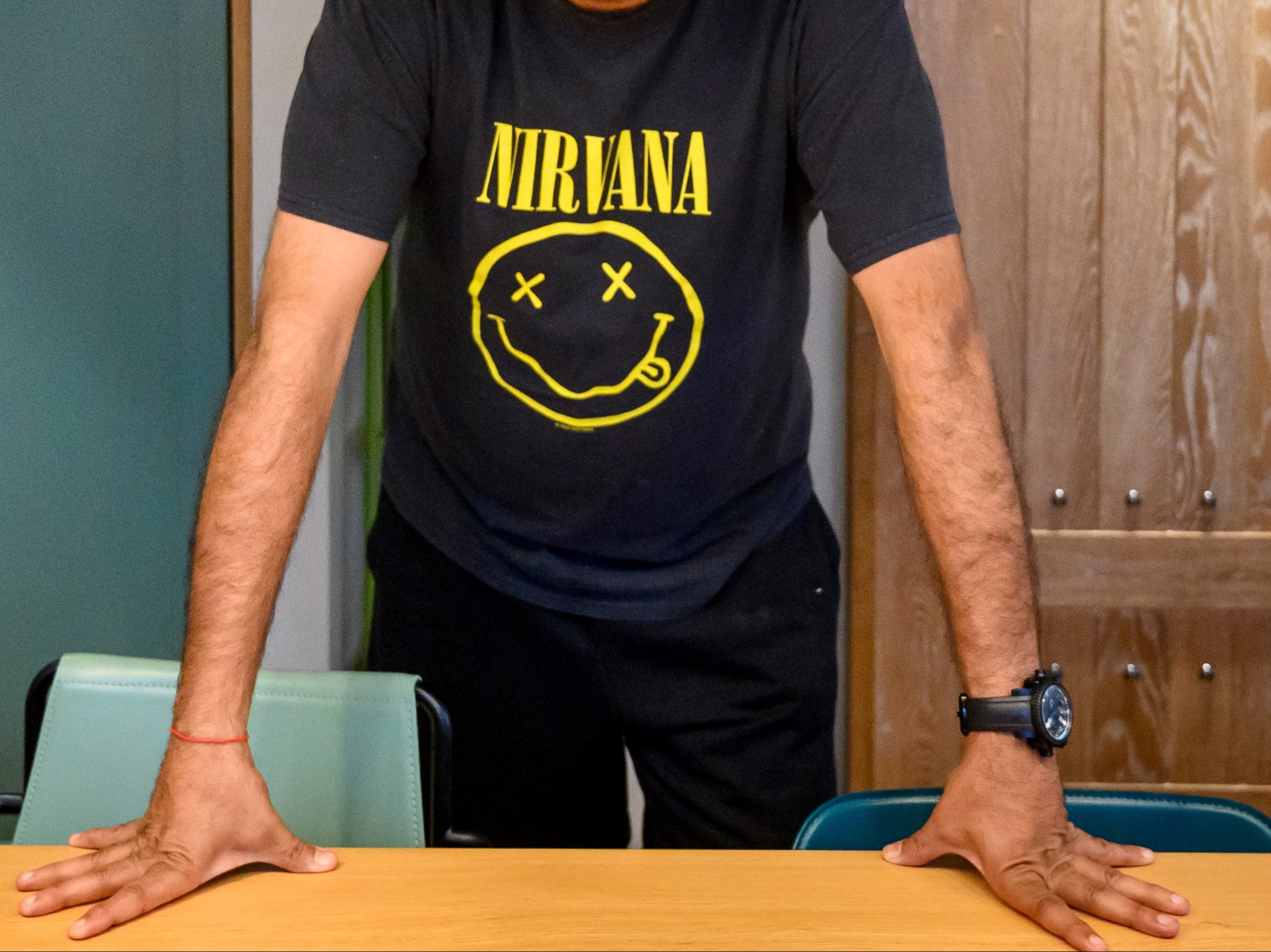 Nirvana T-Shirt  Official Smiley Face Logo Nirvana Shirt
